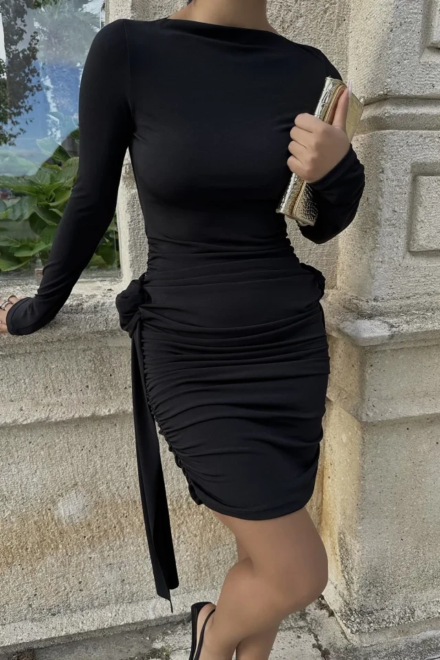 Black design dress